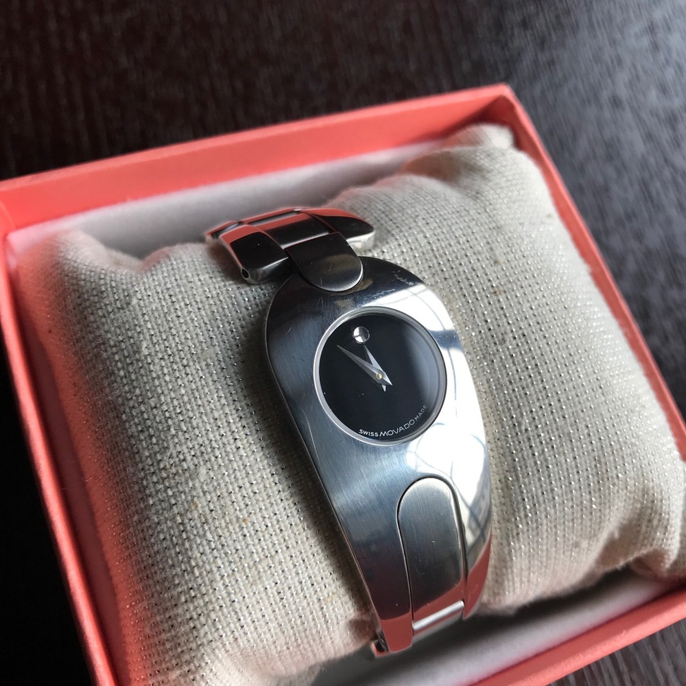 Women's MOVADO Timema Black Stainless Swiss Watch